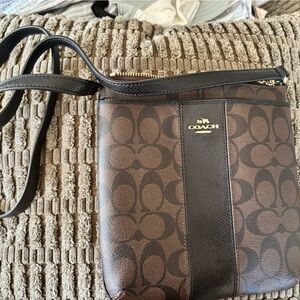 Coach Signature Brown Messenger Bag